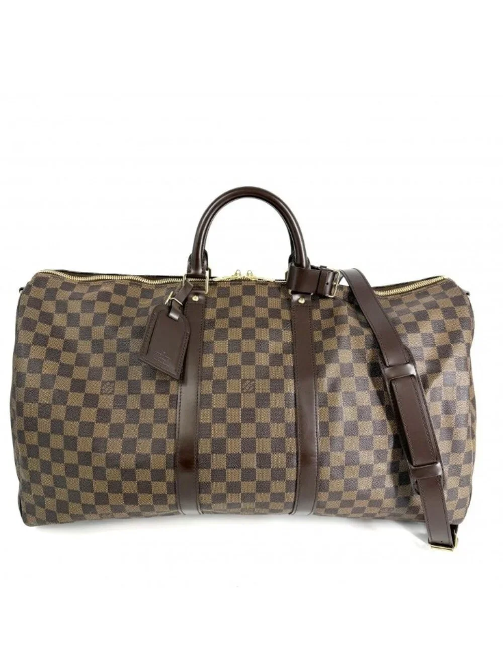 Louis Vuitton Boston Bag Keepall Bandouliere 55 Shoulder Crossbody Damier